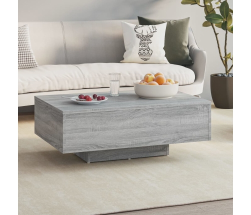 Mesa de centro madera de ingeniería gris Sonoma 85x55x31 cm