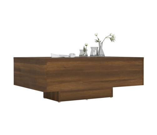 vidaXL Mesa de centro madera de ingeniería roble marrón 85x55x31 cm