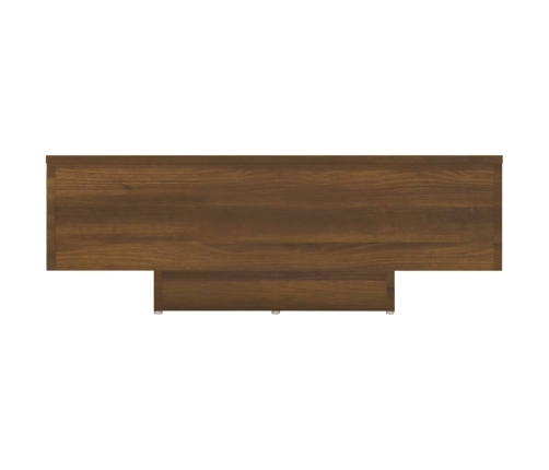 Mesa de centro madera de ingeniería roble marrón 85x55x31 cm