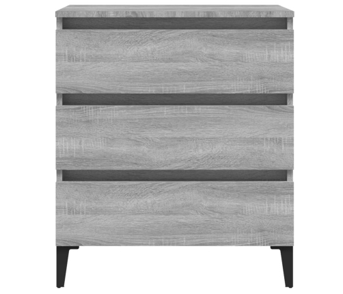 Aparador de madera contrachapada gris Sonoma 60x35x69 cm