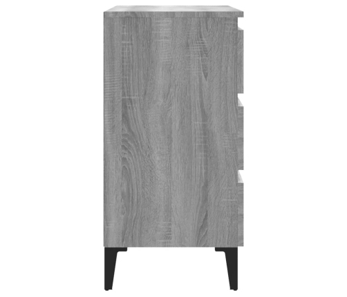 Aparador de madera contrachapada gris Sonoma 60x35x69 cm