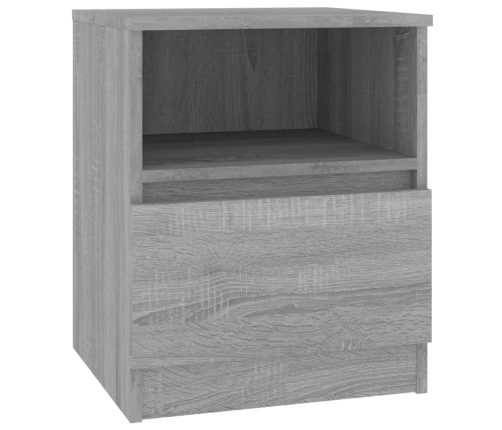 vidaXL Mesitas noche 2 uds madera ingeniería gris Sonoma 40x40x50 cm