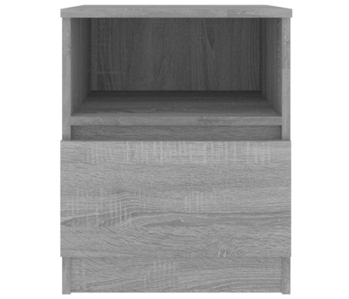 vidaXL Mesitas noche 2 uds madera ingeniería gris Sonoma 40x40x50 cm