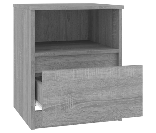 vidaXL Mesitas noche 2 uds madera ingeniería gris Sonoma 40x40x50 cm