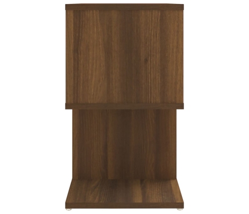 vidaXL Mesita de noche madera contrachapada marrón roble 50x30x51,5cm