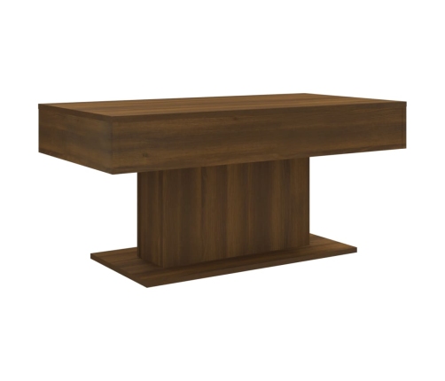 Mesa de centro madera de ingeniería roble marrón 96x50x45 cm