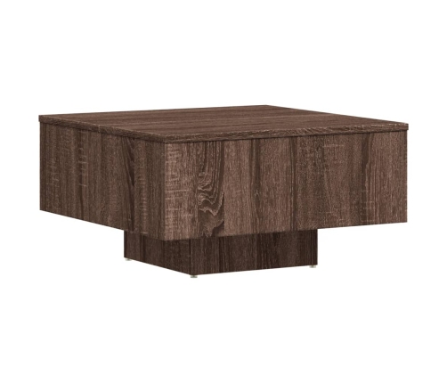 Mesa de centro madera de ingeniería roble marrón 60x60x31,5 cm