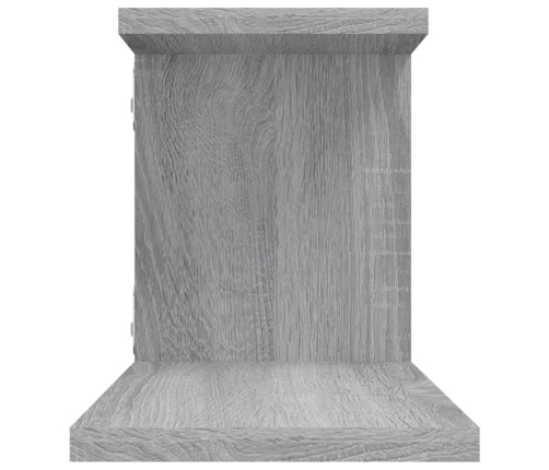 Estante de pared para TV madera gris Sonoma 125x18x23 cm