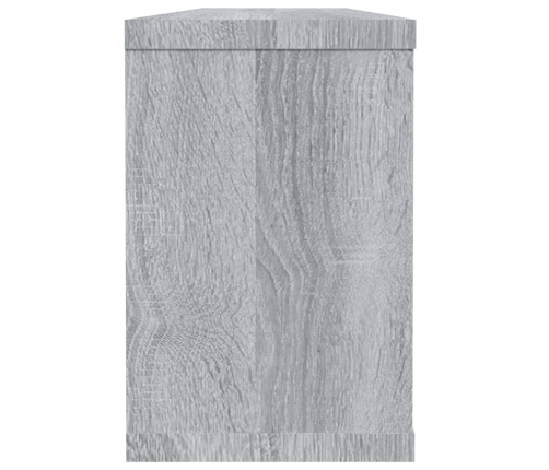 Estantes cúbicos de pared 2 uds madera gris Sonoma 60x15x23 cm