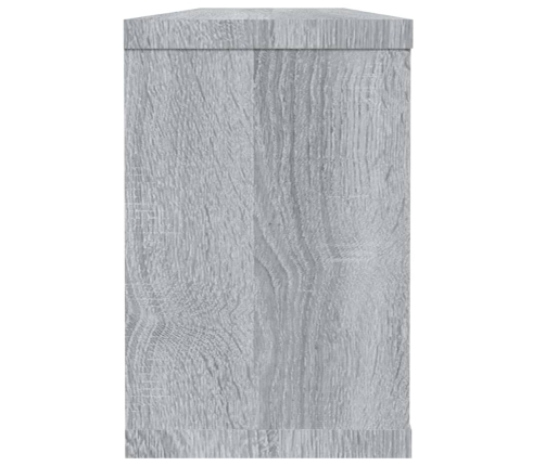 Estantes cúbicos de pared 4 uds madera gris Sonoma 60x15x23 cm