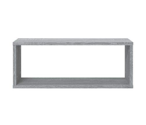 Estantes cúbicos de pared 6 uds madera gris Sonoma 60x15x23 cm