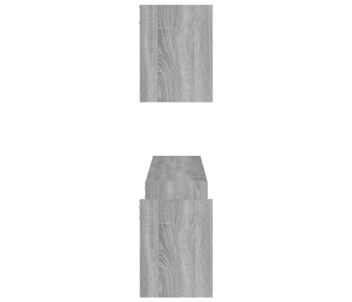 vidaXL Estantes de pared 2 uds madera gris Sonoma 100x15x20 cm