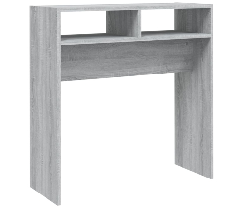 Mesa consola madera contrachapada gris Sonoma 78x30x80 cm