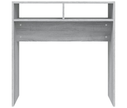 Mesa consola madera contrachapada gris Sonoma 78x30x80 cm