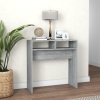 Mesa consola madera contrachapada gris Sonoma 78x30x80 cm