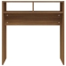 Mesa consola madera contrachapada roble marrón 78x30x80 cm