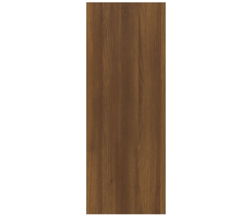 Mesa consola madera contrachapada roble marrón 78x30x80 cm