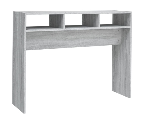 Mesa consola madera contrachapada gris Sonoma 105x30x80 cm