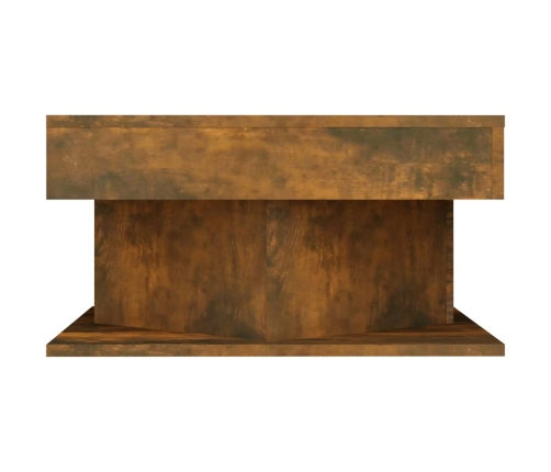 vidaXL Mesa de centro madera contrachapada roble ahumado 57x57x30 cm