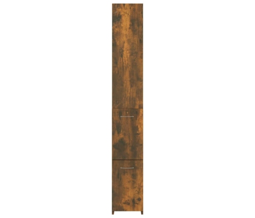 Armario baño madera contrachapada roble ahumado 25x26,5x170 cm