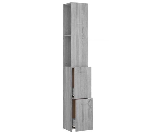 Mueble de baño madera de ingeniería gris Sonoma 25x26,5x170 cm