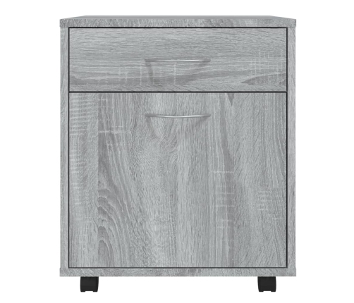 Armario ruedas madera contrachapada gris Sonoma 45x38x54 cm