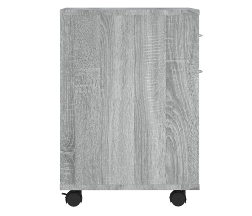 Armario ruedas madera contrachapada gris Sonoma 45x38x54 cm