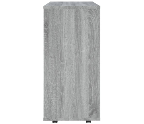 Armario con ruedas madera contrachapada gris Sonoma 60x35x75 cm