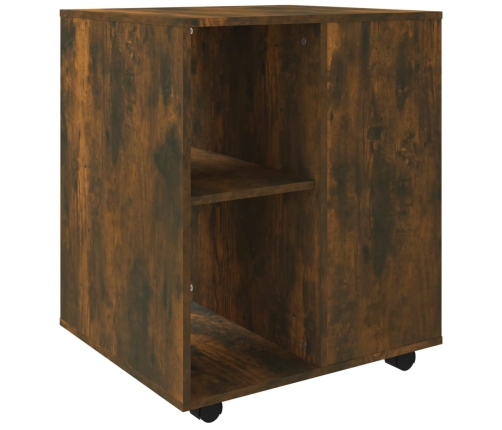 Armario ruedas madera contrachapada roble ahumado 60x53x72 cm