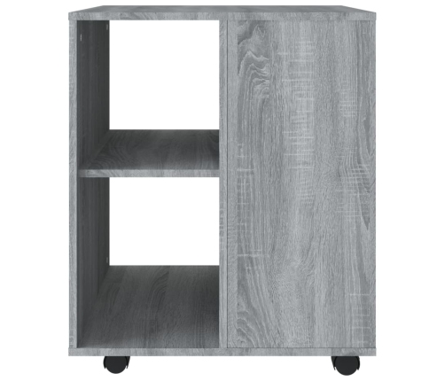 Armario con ruedas madera contrachapada gris Sonoma 60x53x72 cm