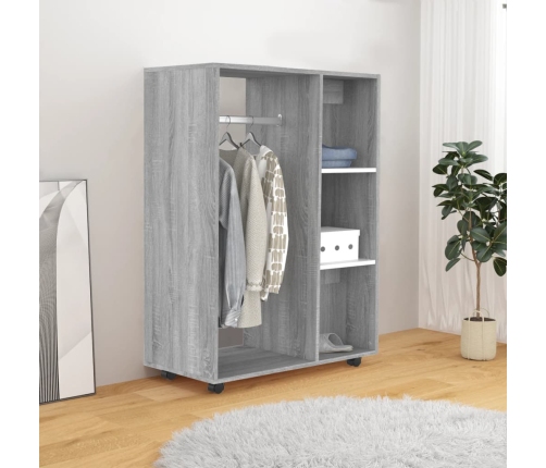 Armario madera contrachapada gris Sonoma 80x40x110 cm