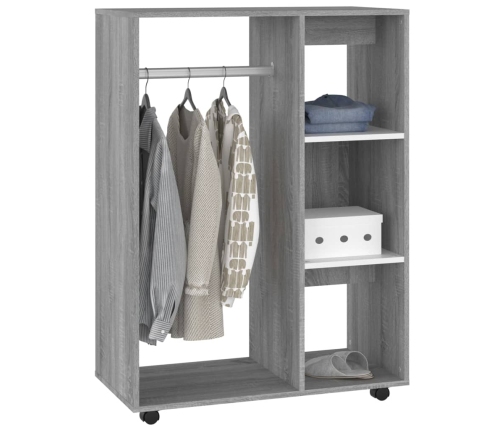 Armario madera contrachapada gris Sonoma 80x40x110 cm