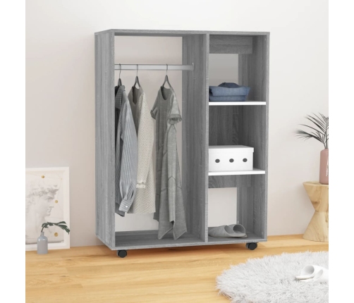 Armario madera contrachapada gris Sonoma 80x40x110 cm