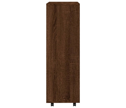 Armario madera contrachapada color roble marrón 80x40x110 cm