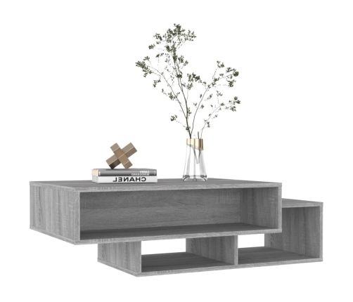 vidaXL Mesa de centro madera de ingeniería gris Sonoma 105x55x32 cm