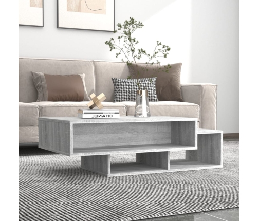 vidaXL Mesa de centro madera de ingeniería gris Sonoma 105x55x32 cm