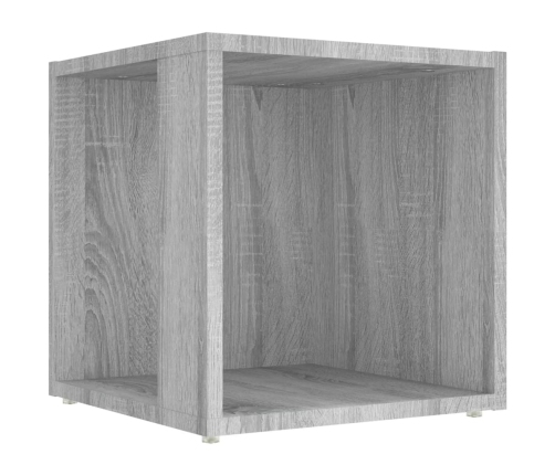 Mesa auxiliar madera contrachapada gris Sonoma 33x33x34,5 cm