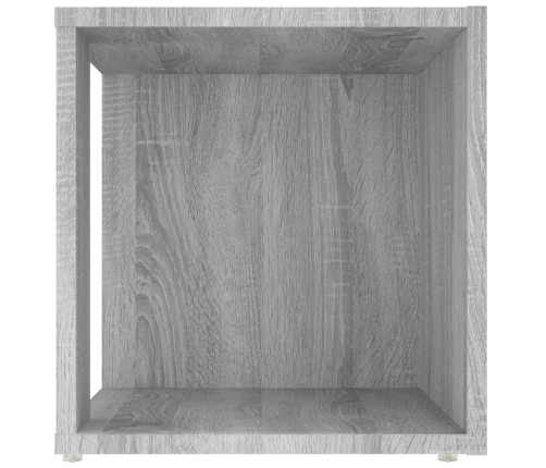 Mesa auxiliar madera contrachapada gris Sonoma 33x33x34,5 cm