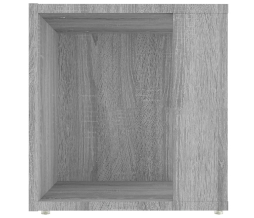 Mesa auxiliar madera contrachapada gris Sonoma 33x33x34,5 cm