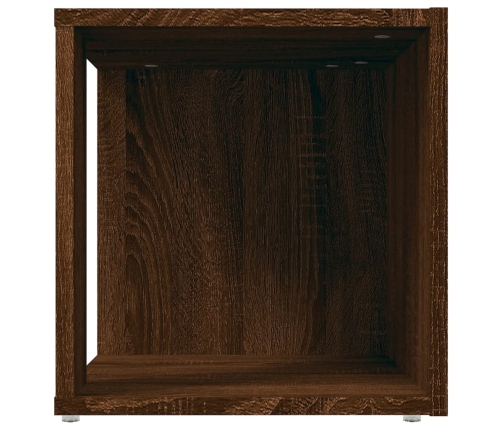 Mesa auxiliar madera contrachapada roble marrón 33x33x34,5 cm