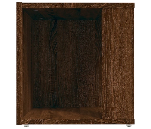 Mesa auxiliar madera contrachapada roble marrón 33x33x34,5 cm