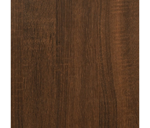 Mesa auxiliar madera contrachapada roble marrón 33x33x34,5 cm