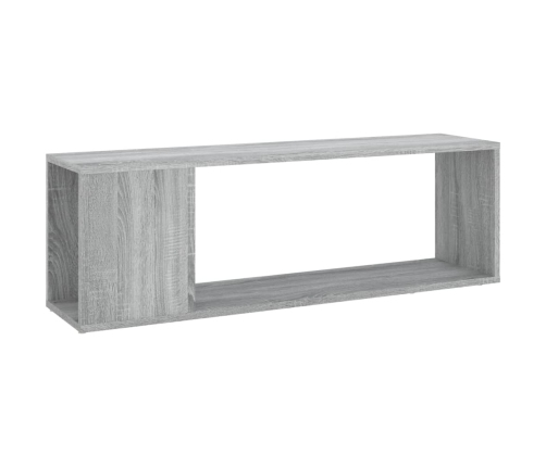 Mueble de TV madera contrachapada gris Sonoma 100x24x32 cm