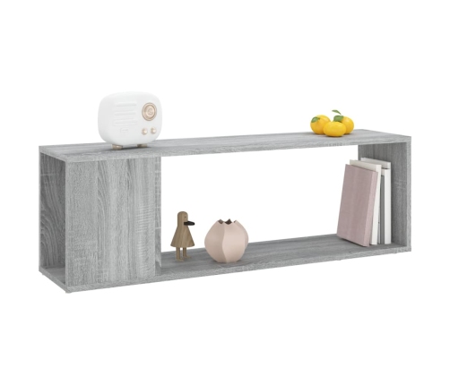 Mueble de TV madera contrachapada gris Sonoma 100x24x32 cm