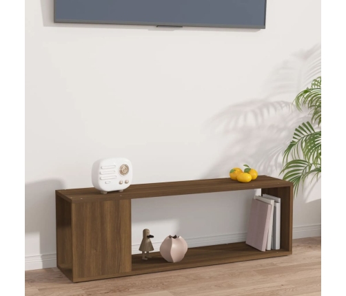 Mueble para TV madera contrachapada roble marrón 100x24x32 cm