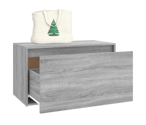 Banco pasillo madera contrachapada gris Sonoma 80x40x45 cm