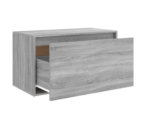 Banco pasillo madera contrachapada gris Sonoma 80x40x45 cm