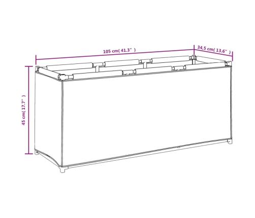 Caja de almacenaje tela negra 105x34,5x45 cm