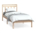 Estructura de cama individual pequeña madera maciza 75x190 cm