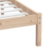 Estructura de cama individual pequeña madera maciza 75x190 cm